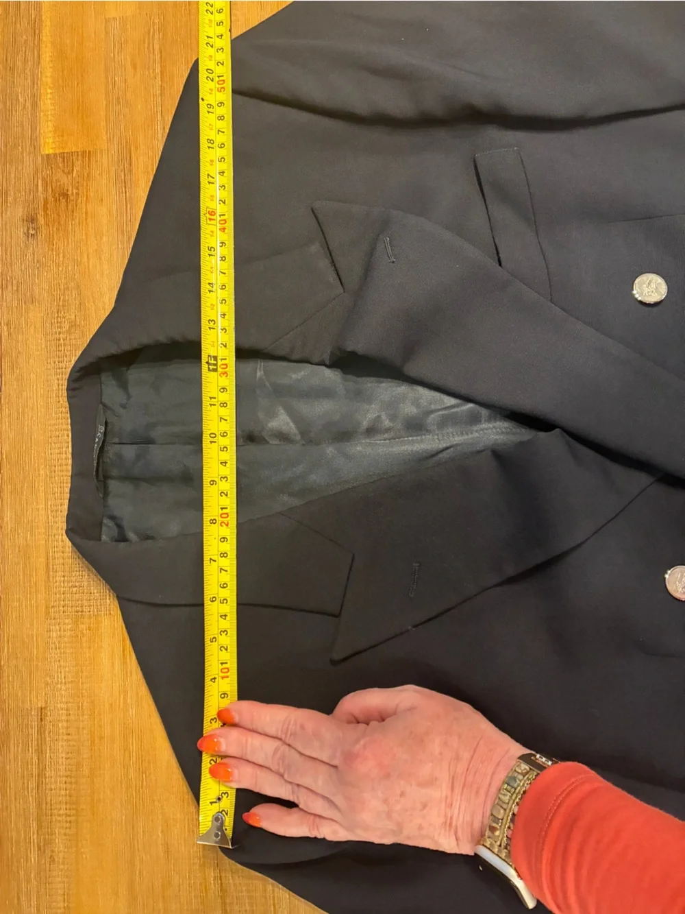 VINTAGE BURBERRY 100% Wool Blazer Double Breasted Navy Men’s 48R (EU 58)